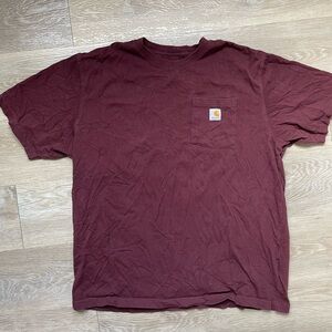 Vintage Carhartt Burgundy Pocket T Shirt